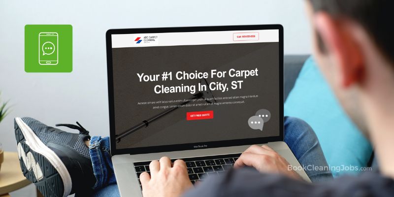 Website design for cleaning companies like carpet cleaners, house cleaners, and more